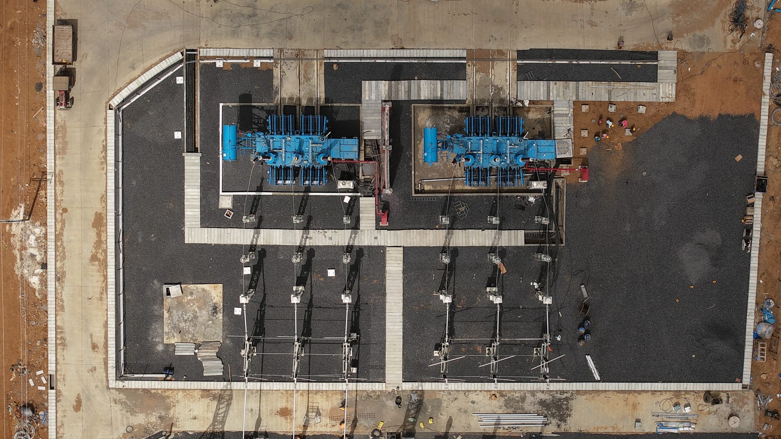 High-voltage power transformer bay under predictive maintenance