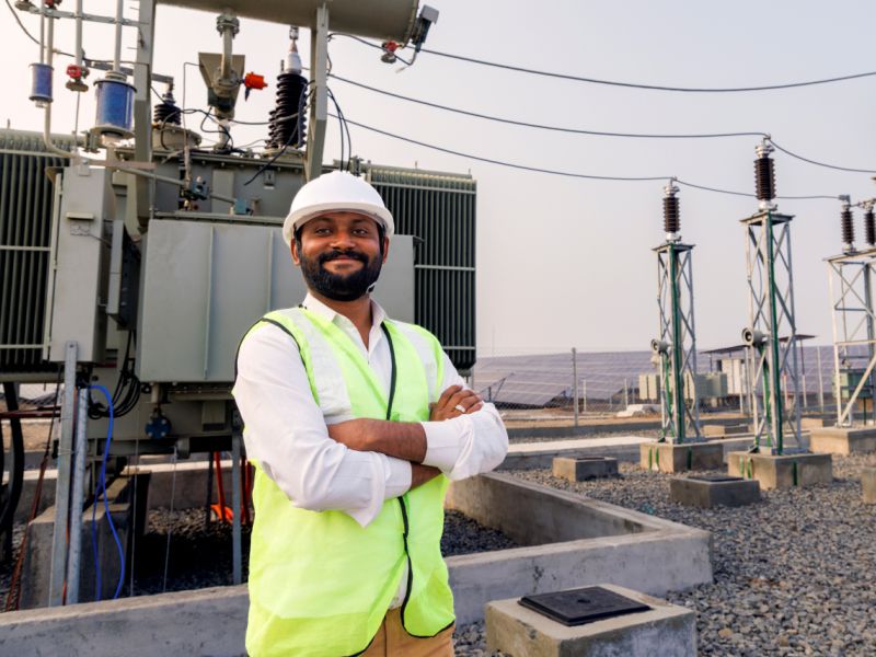 High voltage electrical substation & transmission line