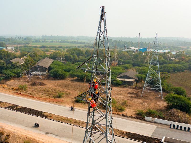 Mahuva -Talaja transmission line shifting